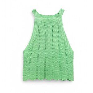 Green Crochet Knit‎ Spring Tank Top